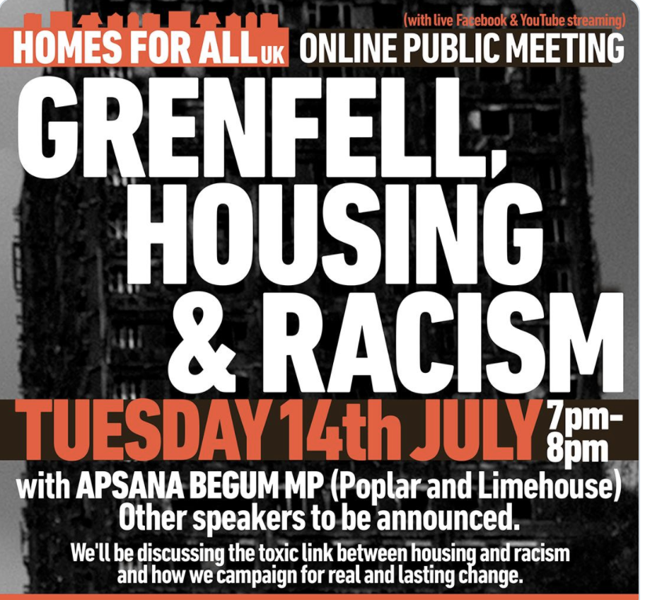 Shock, hypocrisy, as London housing activism group @Homes4AllUK provide platform for social cleansing.